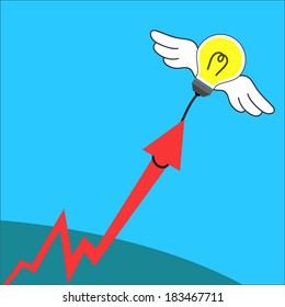 Power of idea can help your business, Business concept.