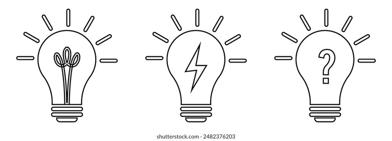 Symbol für Power Idea. Flache Konstruktion. Illustration. Ideenkonzept, Logo Vorlage Design