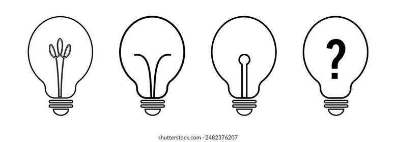 Icono de símbolo de idea de potencia. Diseño plano. ilustración. Concepto de la idea, diseño de la Plantilla del logotipo