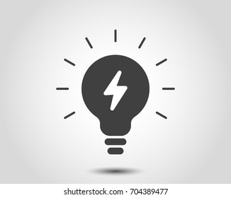 Power idea symbol icon. Flat design. vector illustration. Idea concept, Logo template design