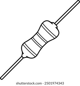 Inductor de potencia. Icono de contorno de Vector. 