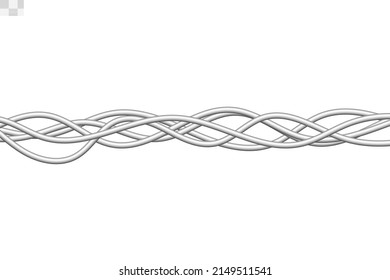 Power industrial cables .Vector illustration. Electric wires on a transparent background.