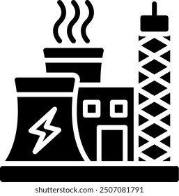 Power Industry Glyph Vector Icon Design