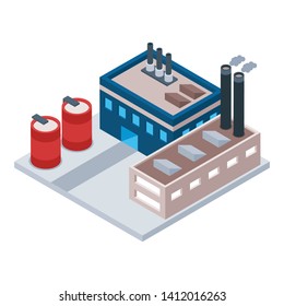 
Power industry in isometric vector 
