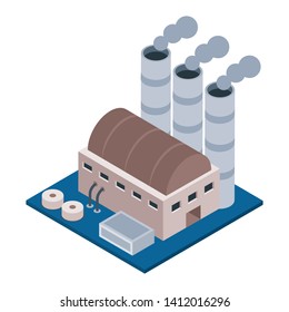 
Power industry in isometric vector 
