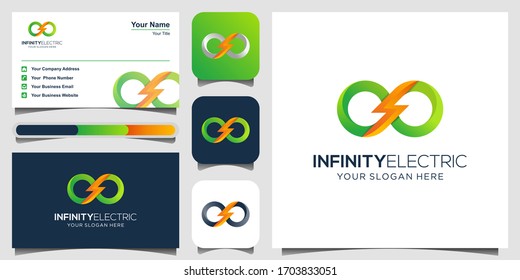 Power Infinite Energy Logo Design Element. logo design, icon and business card