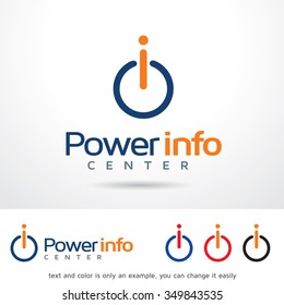 Power Info Logo Template Design Vector