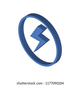 Power isometric left top view 3D icon