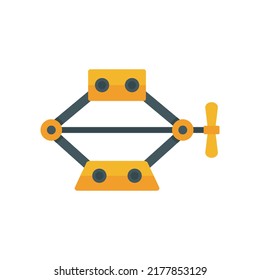 Power jack-screw icon. Flat illustration of power jack-screw vector icon isolated on white background