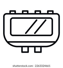 Power junction box icon outline vector. Electric switch. Safety wall