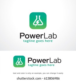 Power Lab Logo Template Design Vector, Emblem, Design Concept, Creative Symbol, Icon