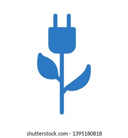 power leaf glyph double color icon
