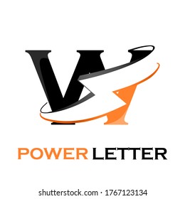 Design-Vorlage für Power-Letter-Logo. geeignet für Branding, Medien, Website, Etikett, Elektriker, Firma, Werkzeug, Digital, Energie, Verbindung, Symbol usw. es gibt Schriftart w