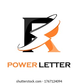 Ilustración de diseño del logotipo de la carta de alimentación. adecuado para marca, medios, sitio web, etiqueta, electricista, empresa, herramienta, digital, energía, conexión, símbolo, etc. hay fuente r