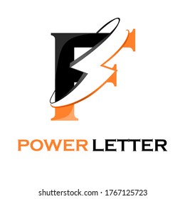 Power letter logo design template illustration. suitable for branding, media, website, label, electrician, company, tool, digital, energy, connection, symbol etc. there is font g