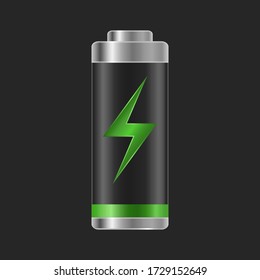Power level battery indicator vector icon.