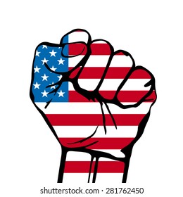 Power of Liberty, concept with USA flag background. EPS 8,