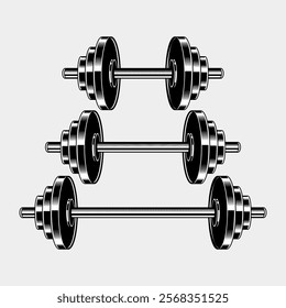 Power Lifting barbell vector art