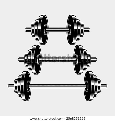 Power Lifting barbell vector art