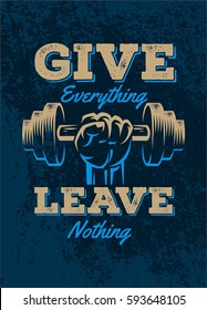 Power Lifting Poster Quote Design