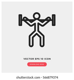 Power lifting vector icon