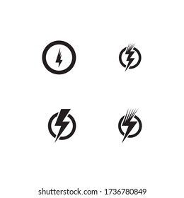 logotipo de iconos eléctricos de iluminación eléctrica