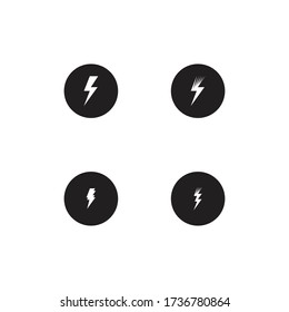 logotipo de iconos eléctricos de iluminación eléctrica