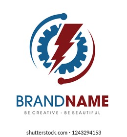 Power Lighting and Electric Logo Design Vector