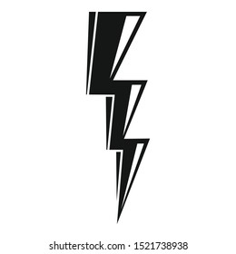Power lightning bolt icon. Simple illustration of power lightning bolt vector icon for web design isolated on white background