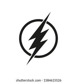 power lightning icon isolate on white background, vector