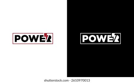 Power lightning. Icon logo design vector template