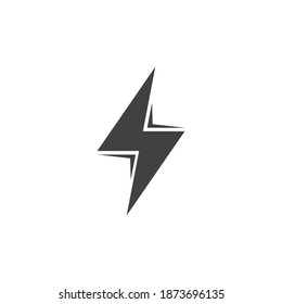Power lightning logo flat design