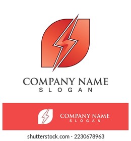 Power lightning logo icon thunder bolt symbol vector