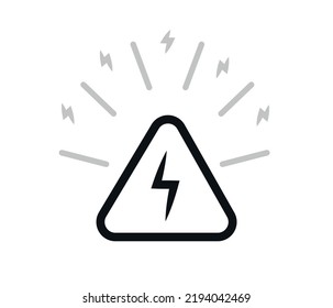 Power lightning logo icon. Vector electricity symbol isolated on transparent background.
