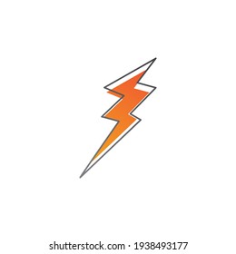 Power lightning logo vector design