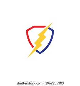 Power lightning logo vector design