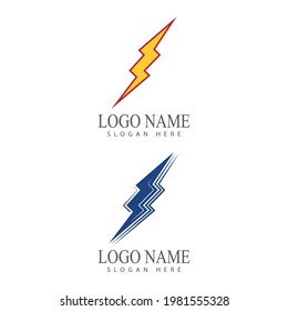 Power lightning logo vector design