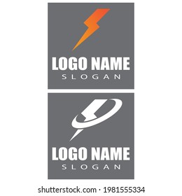 Power lightning logo vector design