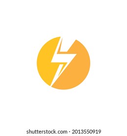 Power lightning logo vector design icon