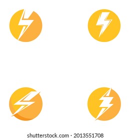 Power lightning logo vector design icon