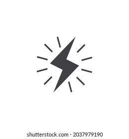 Power lightning logo vector design