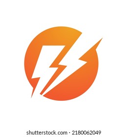 Power lightning logo vector design