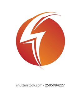 Power lightning logo vector design