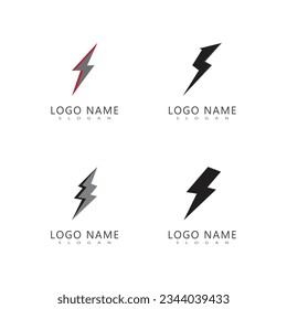 Ilustración vectorial del logotipo de alumbrado eléctrico elemento empresarial y diseño de símbolos