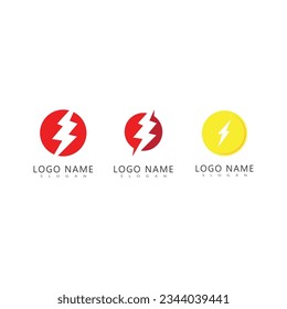 Power lightning logo vector illustration business element and symbol design