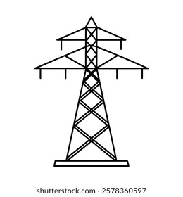 power line of a line art vector