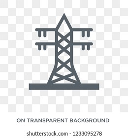 Power line icon. Power line design concept from Industry collection. Simple element vector illustration on transparent background.