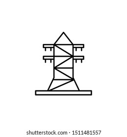 Power line icon. Element of public services thin line icon
