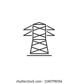 Power line. Icon Flat