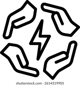 power line icon illustration vector